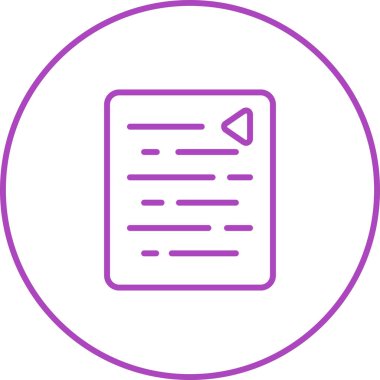 Belge modern simgesinin vektör illüstrasyonu