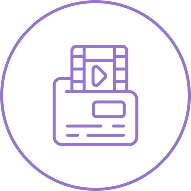 video. Web simgesi basit illüstrasyon