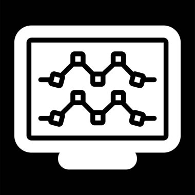 Masaüstü Bilgisayar Web simgesi vektör çizimi