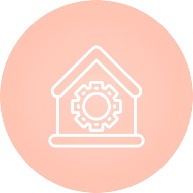 Modern ev simgesinin vektör illüstrasyonu