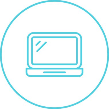 dizüstü bilgisayar simgesi, web basit illüstrasyon