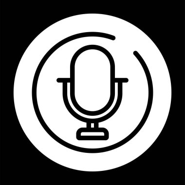 Modern mikrofon simgesinin vektör çizimi