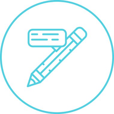 Kalem. Web simgesi basit illüstrasyon