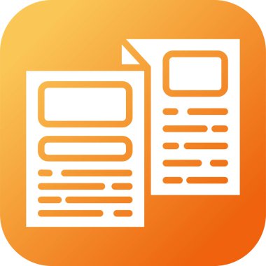 Broşür web simgesi vektör illüstrasyonu