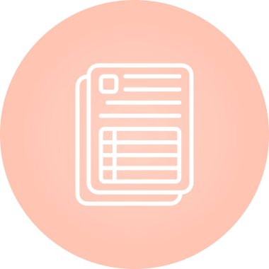 Belge simgesinin vektör illüstrasyonu