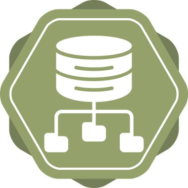 veritabanı. Web simgesi basit illüstrasyon