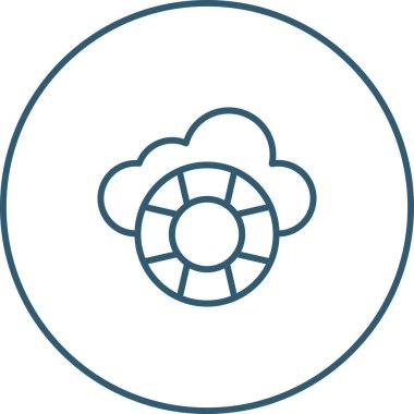 Bulut simgesi vektör illüstrasyonu