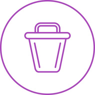 Çöp kutusu simgesi. vektör illüstrasyonu 