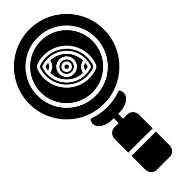 Göz ile büyüteçin basit doğrusal çizimi