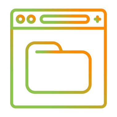 Tarayıcının illüstrasyonunun basit vektör simgesi