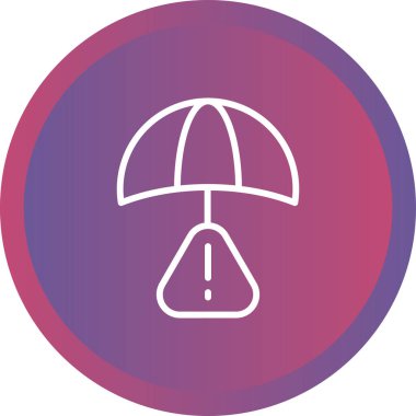 Şemsiye. Web simgesi basit illüstrasyon