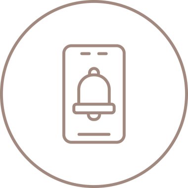 Benzersiz akıllı telefon vektör çizgisi simgesi