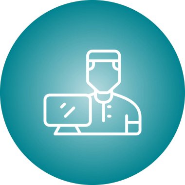 Dizüstü bilgisayar simgesinin vektör çizimi