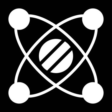 atom simgesi vektör illüstrasyonu
