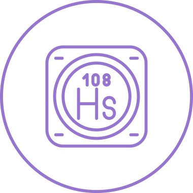 Metal kimyasal element ikon vektör çizimi