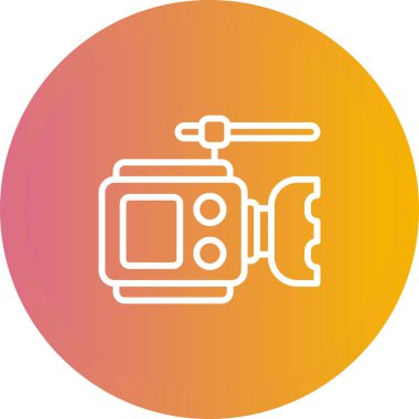Modern kamera simgesinin vektör illüstrasyonu
