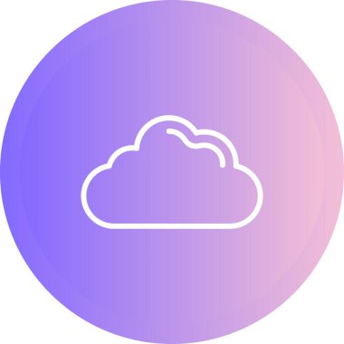 Bulut. Web simgesi basit illüstrasyon