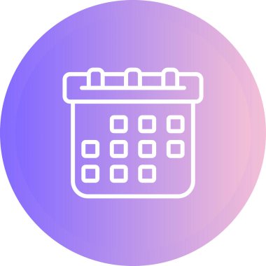 vektör takvimi simgesi, basit vektör illüstrasyonu