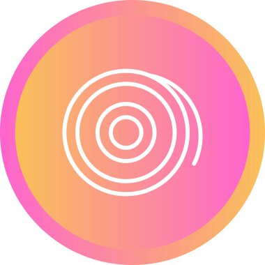 Yuvarlak bir simgenin vektör illüstrasyonu