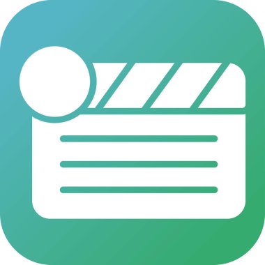 Clapperboard simgesinin vektör illüstrasyonu