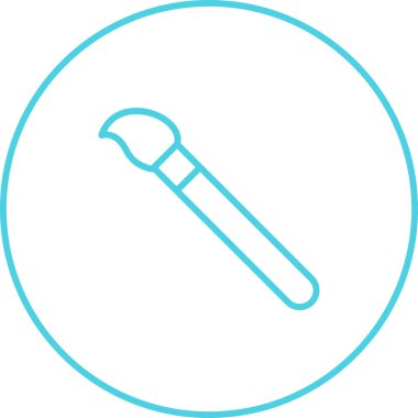 Boya fırçası web simgesi, vektör illüstrasyonu