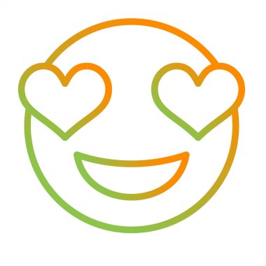 Mutlu Gülümseme Simgesi Vektör İllüstrasyonu