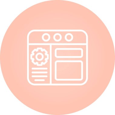 Web tarayıcı simgesi vektör illüstrasyonu