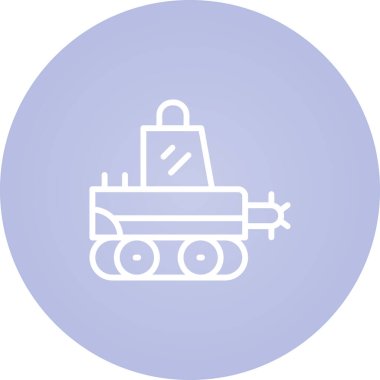 tank. Web simgesi basit illüstrasyon