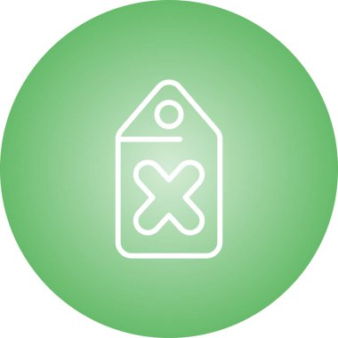 Haçlı bir alışveriş çantasının vektör illüstrasyon simgesi