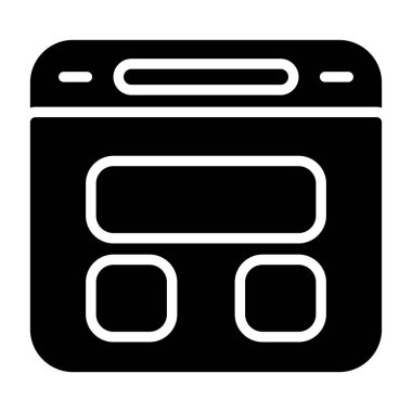 Tarayıcı. Web simgesi basit illüstrasyon 