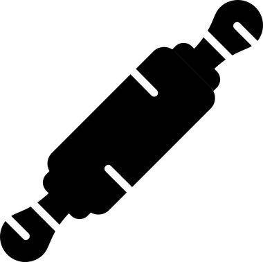 Silahın karikatür simgesinin vektör çizimi