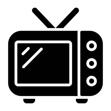 Televizyon. Web simgesi basit illüstrasyon
