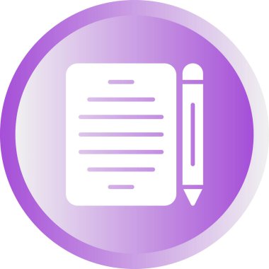 Kalem ve kağıt ağ vektör illüstrasyonu 