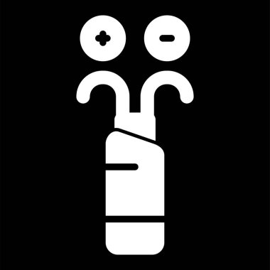 vector illustration of a cartoon icon of a thermometer