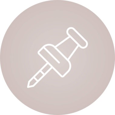 Pushpin web simgesi vektör illüstrasyonu