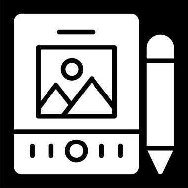 kalem simgesi ile dijital tablet, özet biçimi