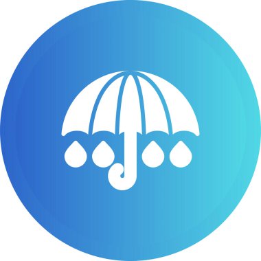 şemsiye ağ simgesi, vektör illüstrasyonu