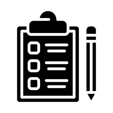 Kontrol listesi simgesi vektör illüstrasyonu