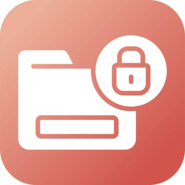 Belge Güvenlik Web simgesi vektör illüstrasyonu