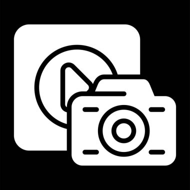 Kamera. Web simgesi basit illüstrasyon