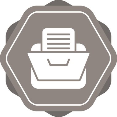 Tek bir izole belge simgesinin vektör illüstrasyonu