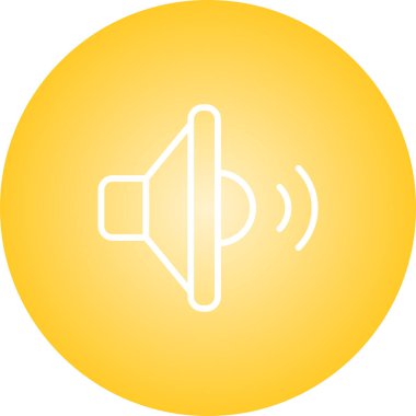 soyut arkaplan grubunda ses simgesi izole