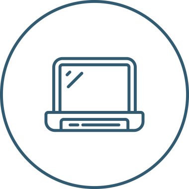 dizüstü bilgisayar simgesi, web basit illüstrasyon