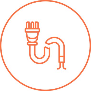 elektrik dolgu çizgisi simgesi, vektör illüstrasyonu