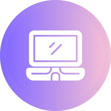 dizüstü bilgisayar simgesi, web basit illüstrasyon