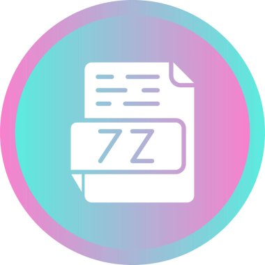 7Z dosya biçimi vektör illüstrasyonu