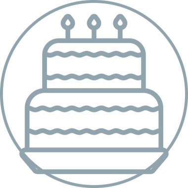 kek ikonu vektör illüstrasyonu