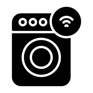 Kamera Glyph Vektör Simgesi Tasarımı