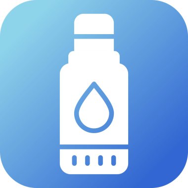 Bir su şişesi simgesinin vektör çizimi