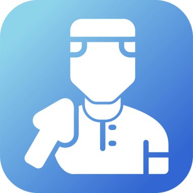 Doktor. Web simgesi basit illüstrasyon